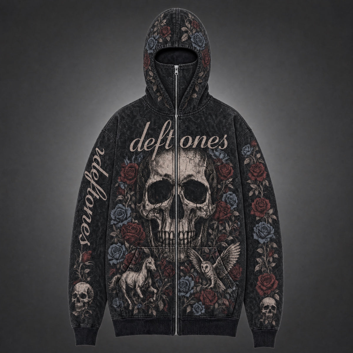 Black Skull & Roses
